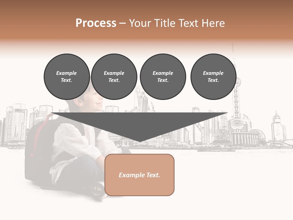 Shanghai Boy Backpack PowerPoint Template