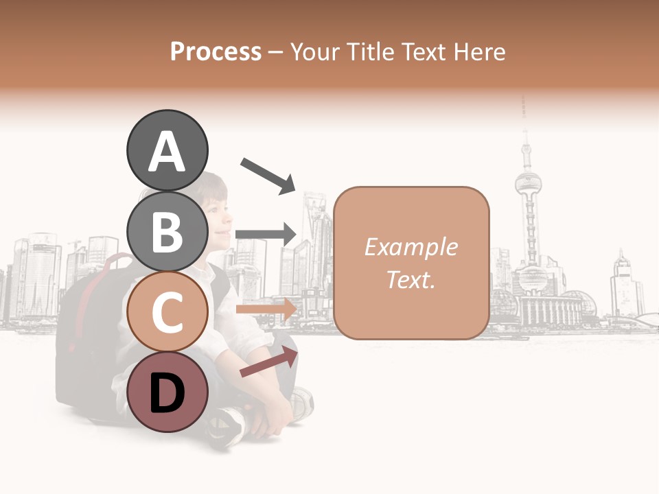 Shanghai Boy Backpack PowerPoint Template