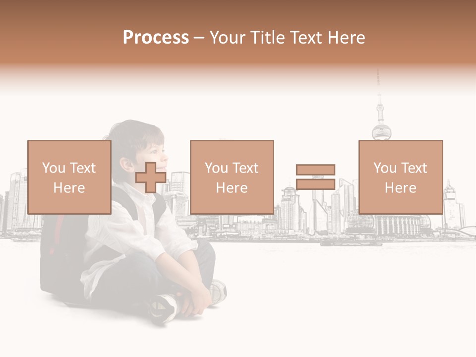 Shanghai Boy Backpack PowerPoint Template