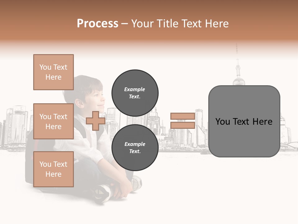 Shanghai Boy Backpack PowerPoint Template