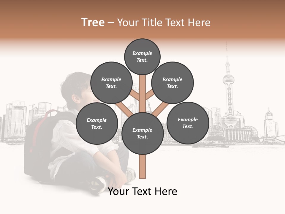 Shanghai Boy Backpack PowerPoint Template