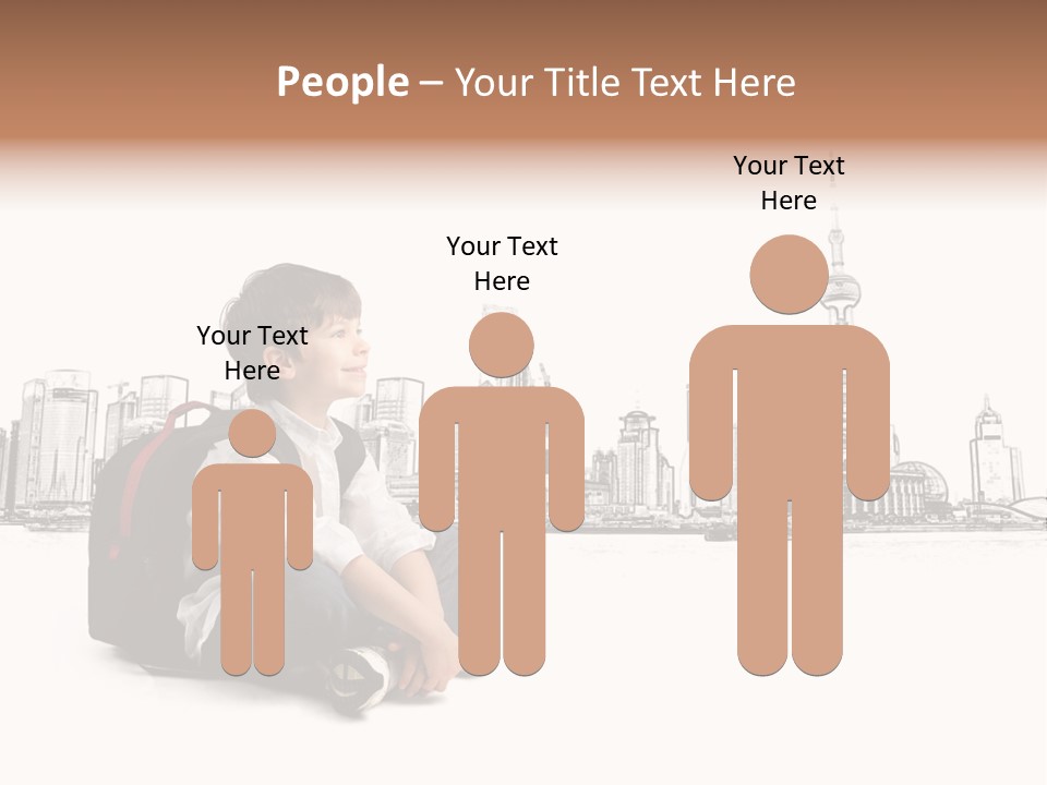 Shanghai Boy Backpack PowerPoint Template