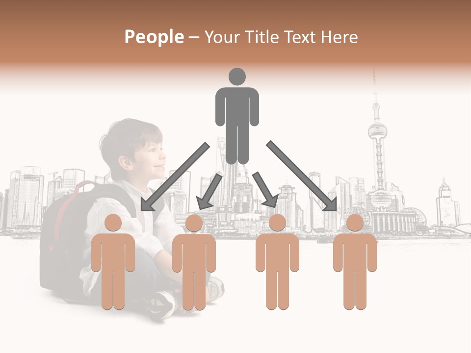 Shanghai Boy Backpack PowerPoint Template