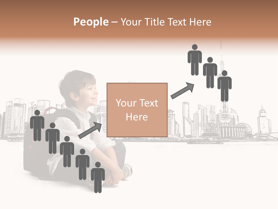 Shanghai Boy Backpack PowerPoint Template