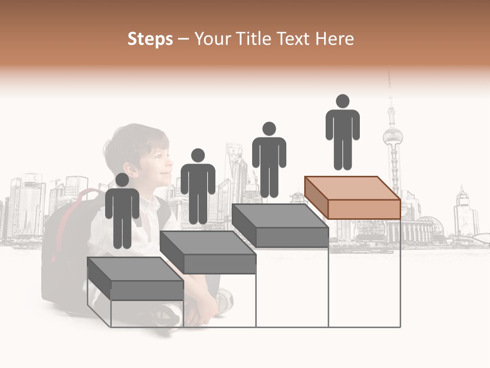 Shanghai Boy Backpack PowerPoint Template