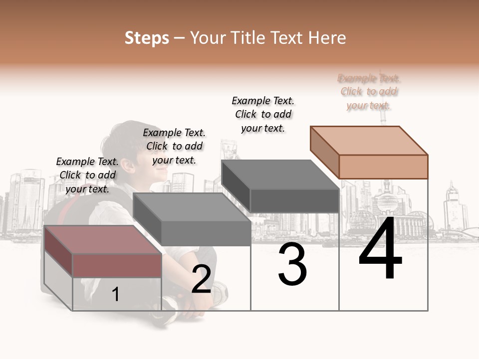 Shanghai Boy Backpack PowerPoint Template