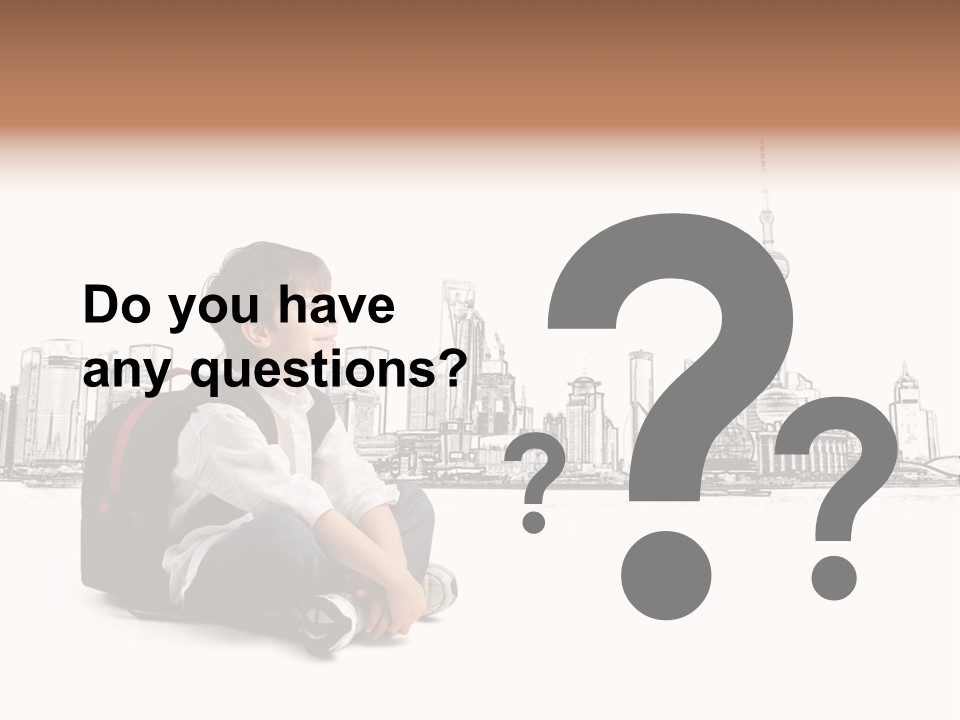 Shanghai Boy Backpack PowerPoint Template