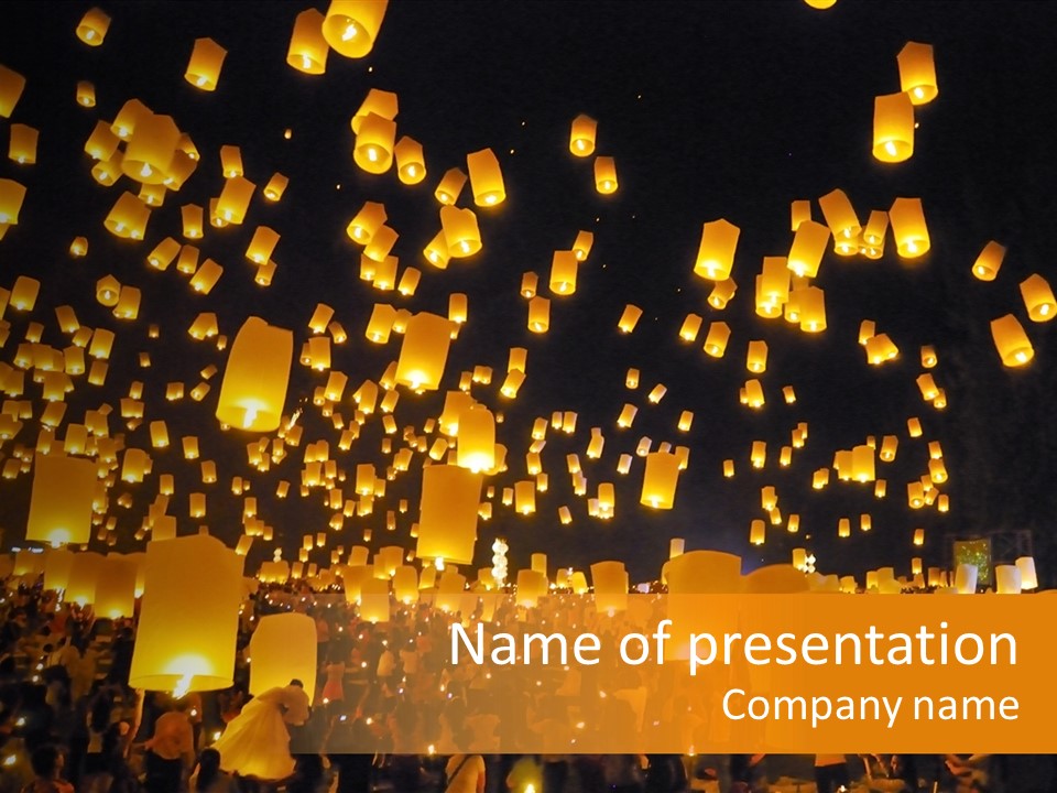 Party Tradition Lantern PowerPoint Template