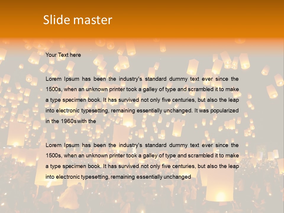 Party Tradition Lantern PowerPoint Template
