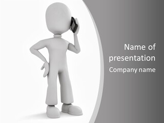 Telephone Office Worker PowerPoint Template