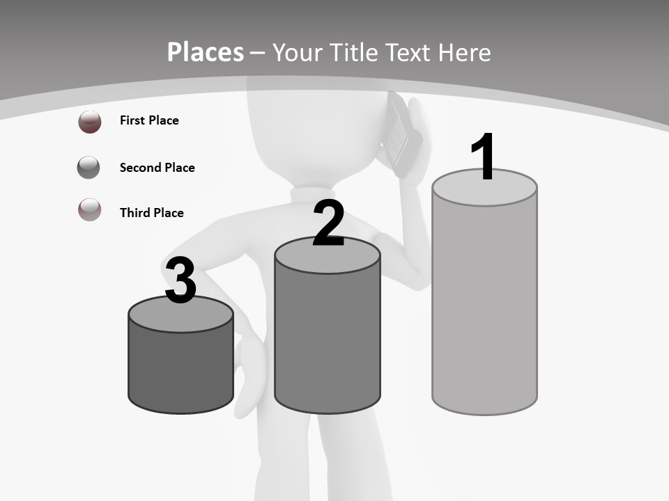 Telephone Office Worker PowerPoint Template