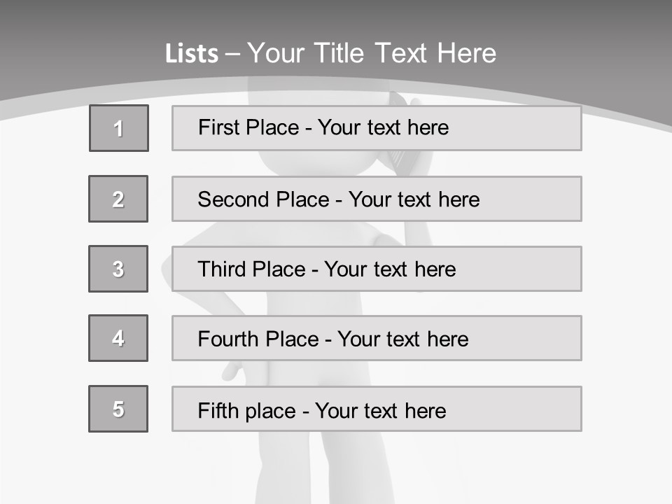 Telephone Office Worker PowerPoint Template