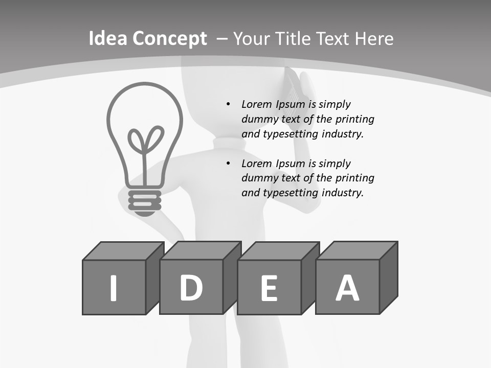 Telephone Office Worker PowerPoint Template