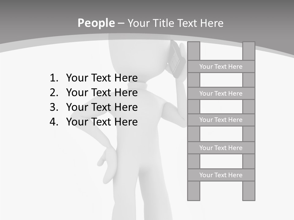 Telephone Office Worker PowerPoint Template