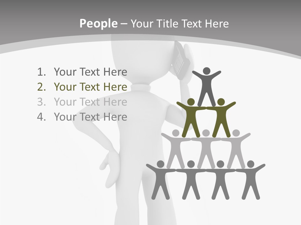 Telephone Office Worker PowerPoint Template