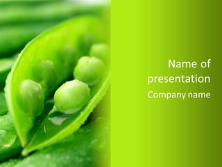 Healthy Pea Ripe PowerPoint Template