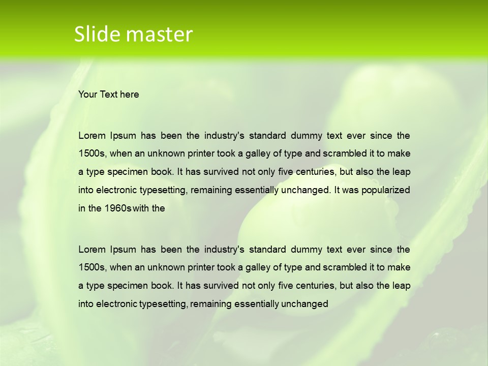 Healthy Pea Ripe PowerPoint Template