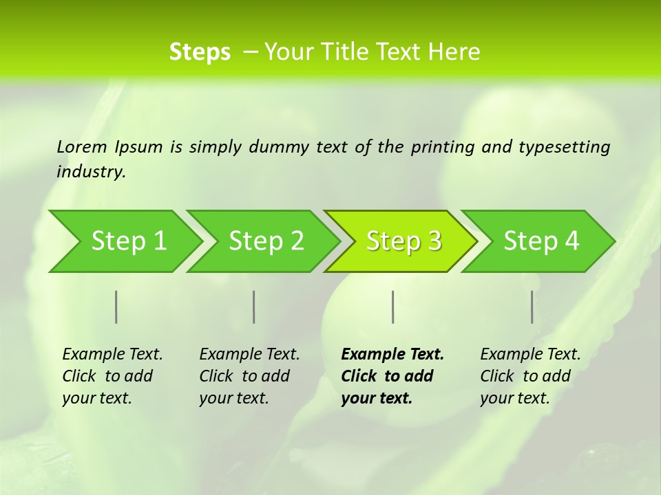 Healthy Pea Ripe PowerPoint Template
