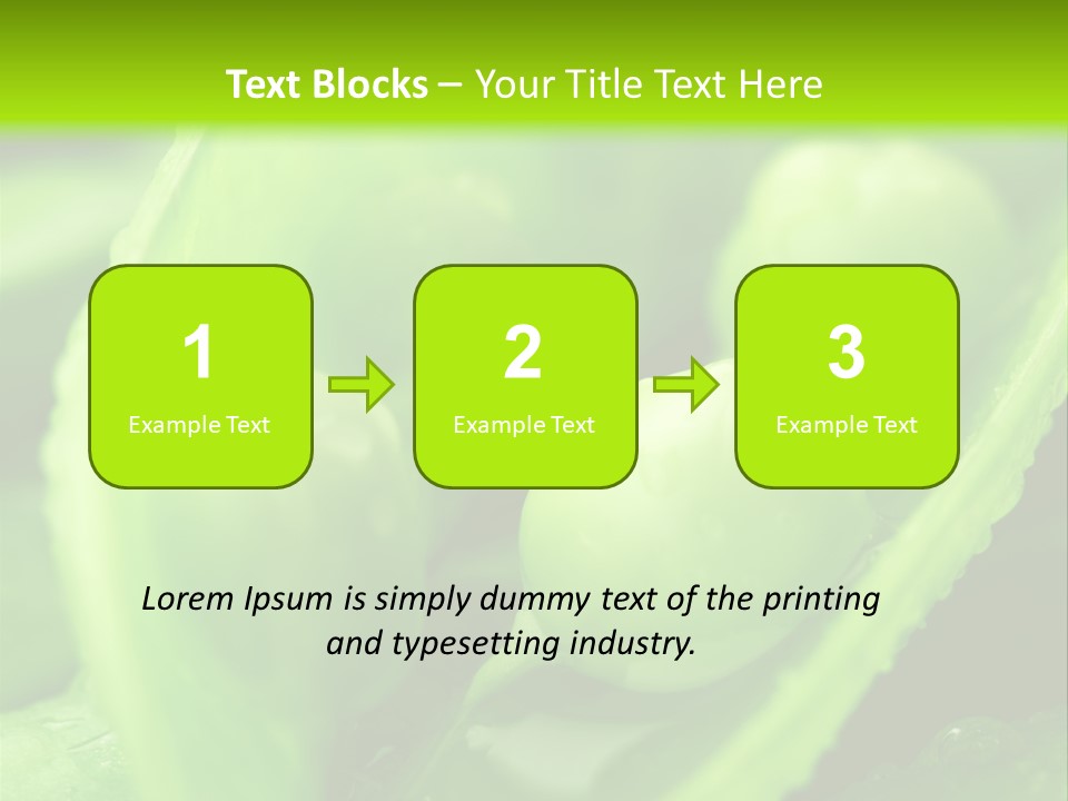 Healthy Pea Ripe PowerPoint Template