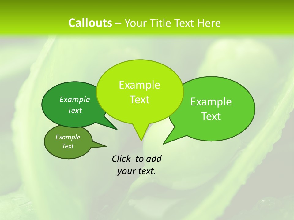 Healthy Pea Ripe PowerPoint Template