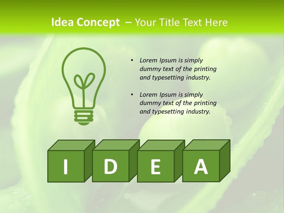 Healthy Pea Ripe PowerPoint Template