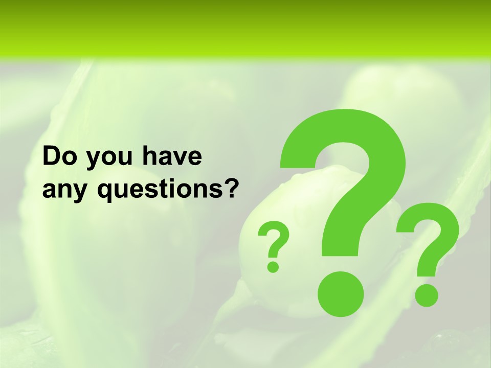 Healthy Pea Ripe PowerPoint Template