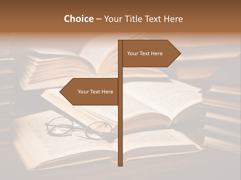 Stack Glasses Wisdom PowerPoint Template