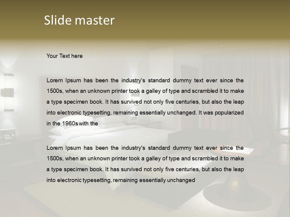 Pillow Bed Suite PowerPoint Template