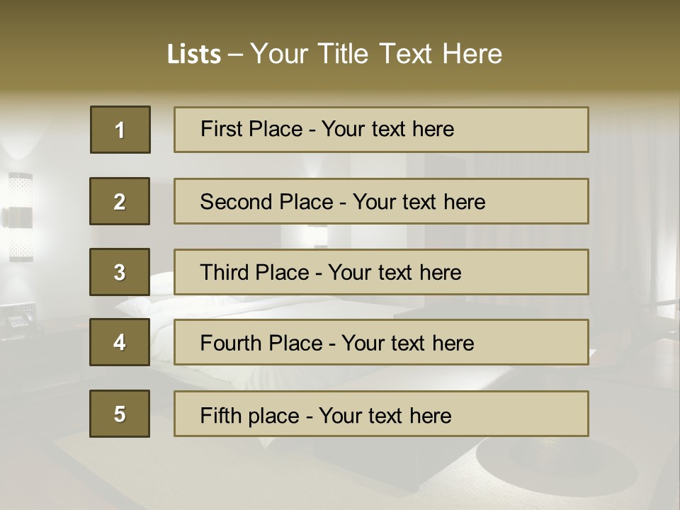 Pillow Bed Suite PowerPoint Template