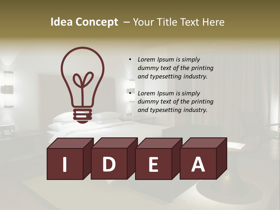 Pillow Bed Suite PowerPoint Template