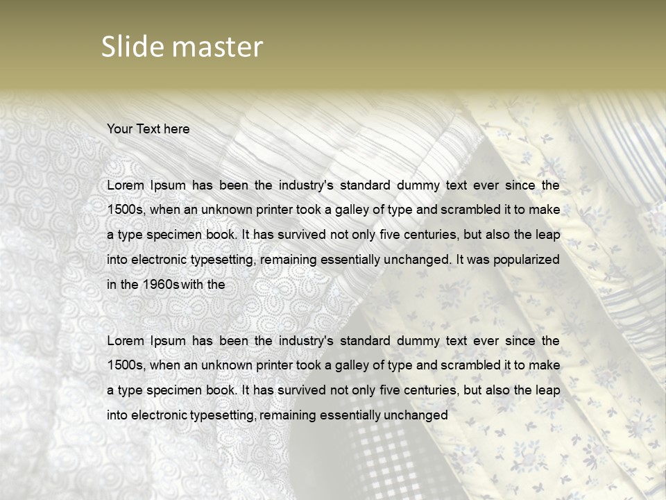 Cloth Blanket Country PowerPoint Template