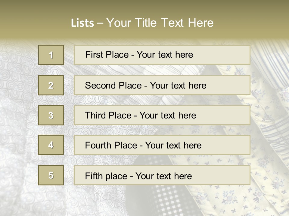 Cloth Blanket Country PowerPoint Template