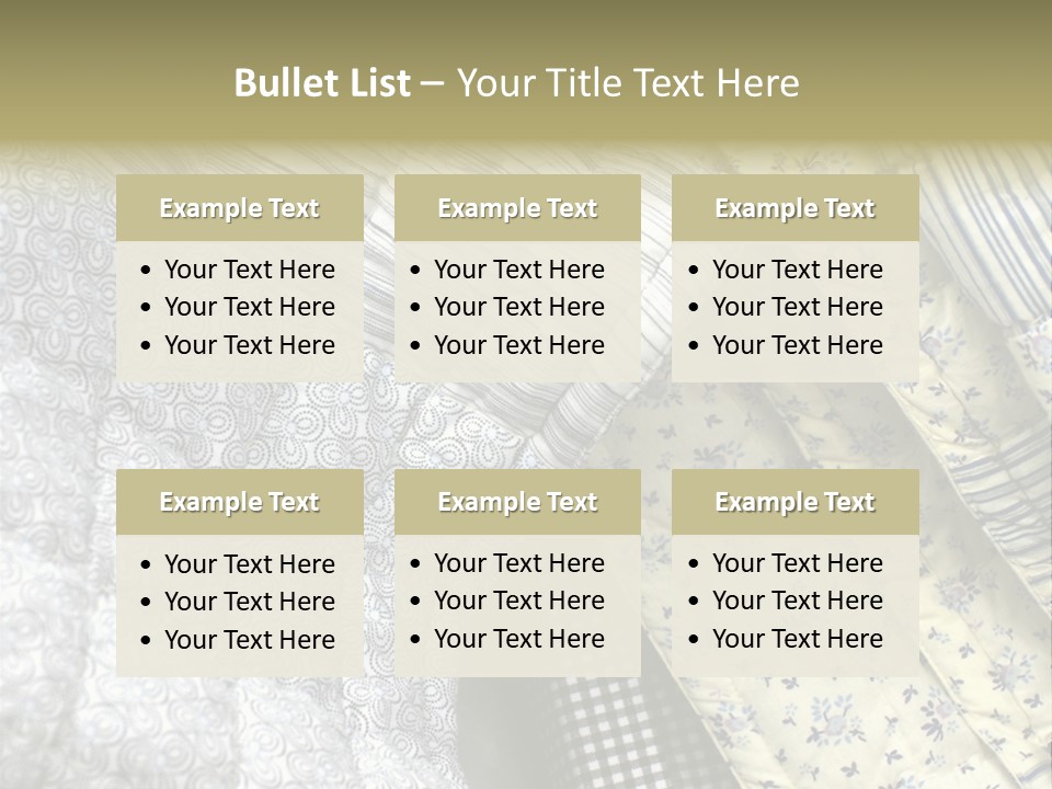 Cloth Blanket Country PowerPoint Template