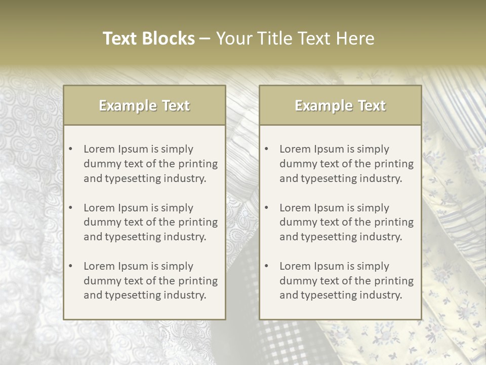 Cloth Blanket Country PowerPoint Template