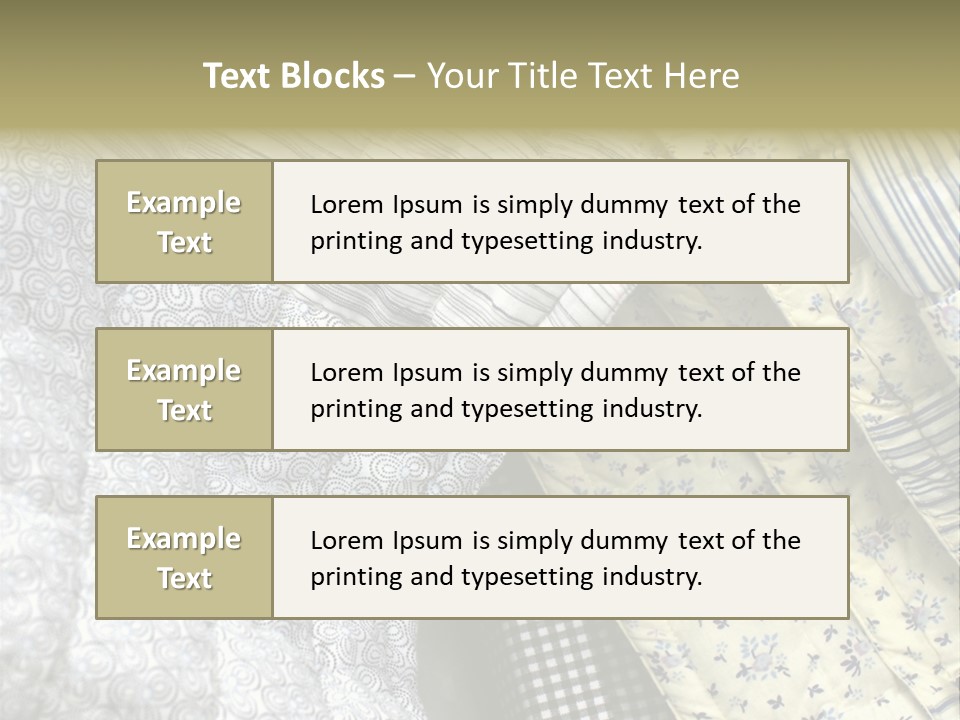 Cloth Blanket Country PowerPoint Template