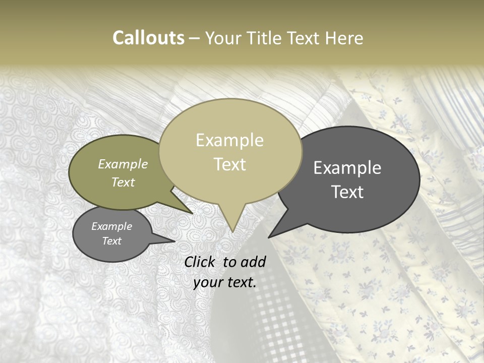 Cloth Blanket Country PowerPoint Template