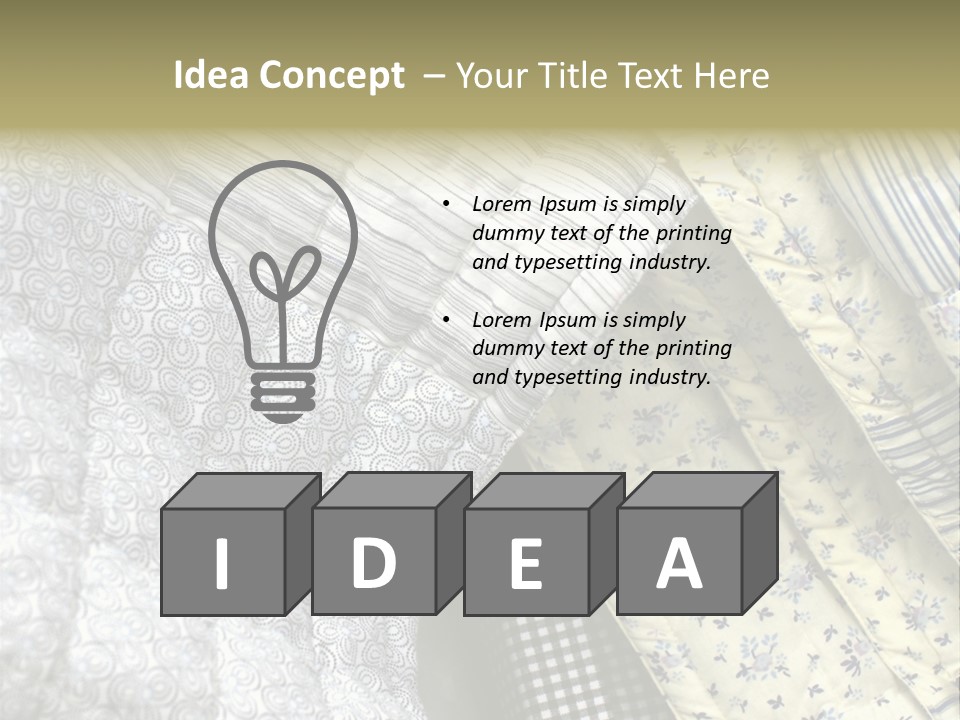 Cloth Blanket Country PowerPoint Template