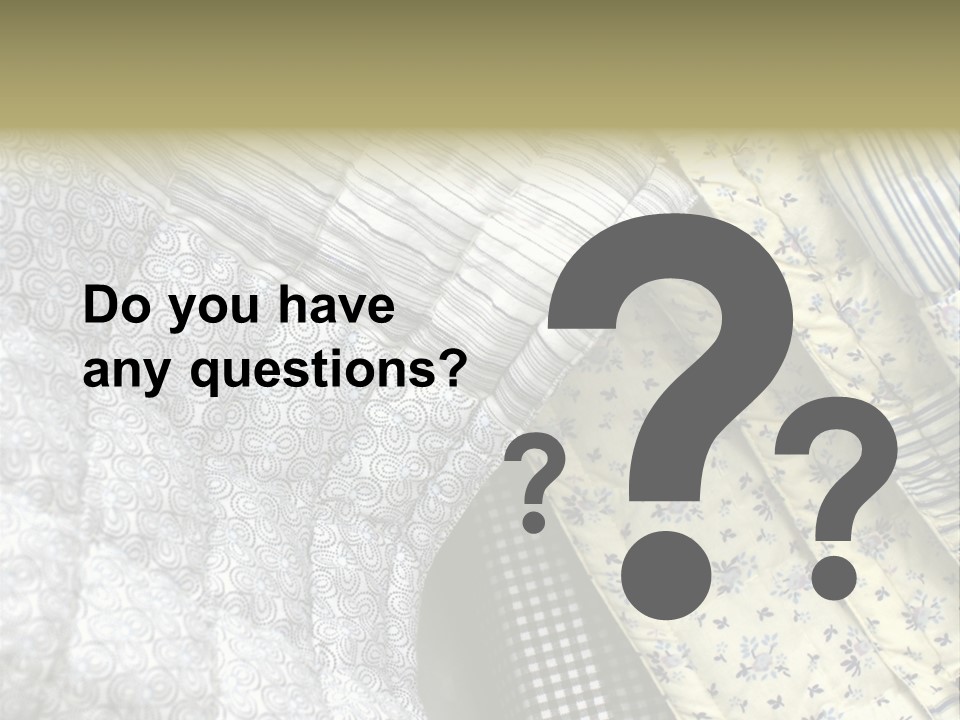 Cloth Blanket Country PowerPoint Template