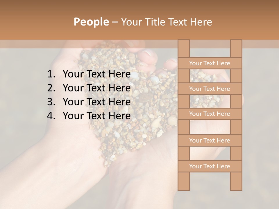 People Love Shape PowerPoint Template