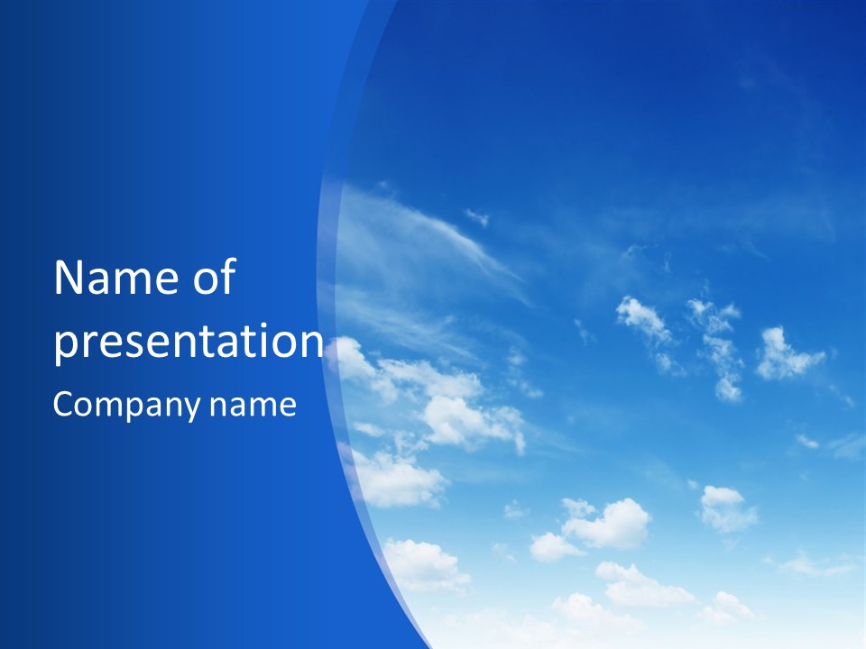 Environment Outdoors Cloud PowerPoint Template