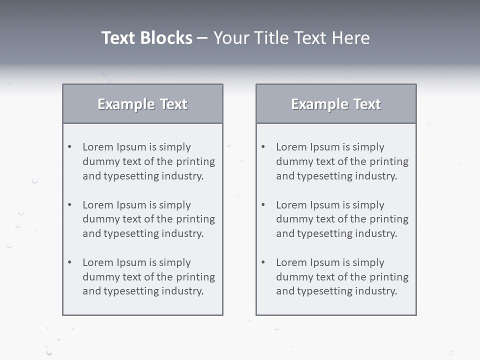 Water Bubble Splash PowerPoint Template