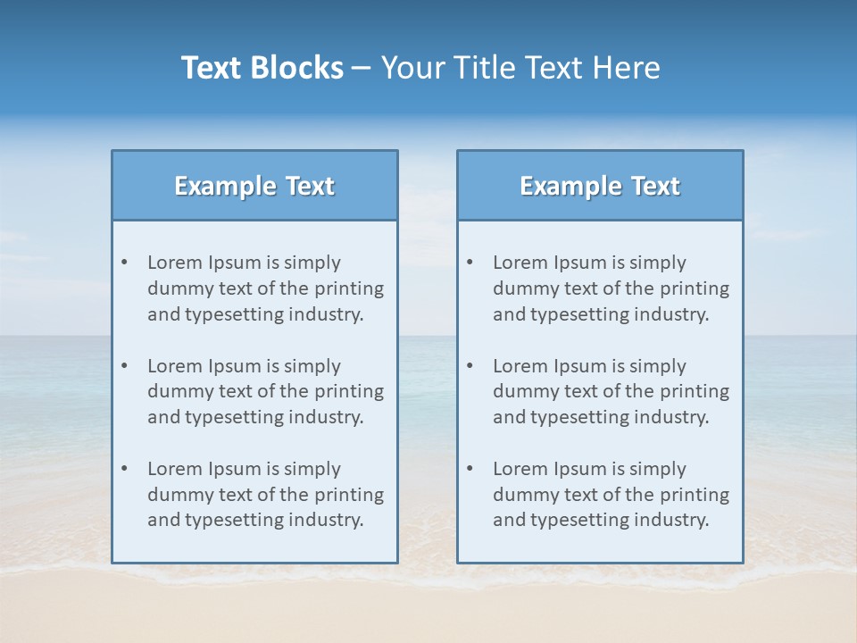 Sunlight Tropical Sea PowerPoint Template