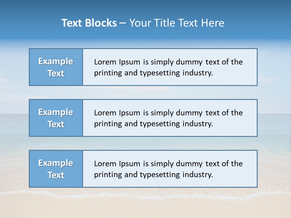Sunlight Tropical Sea PowerPoint Template