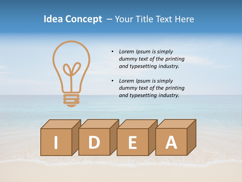 Sunlight Tropical Sea PowerPoint Template