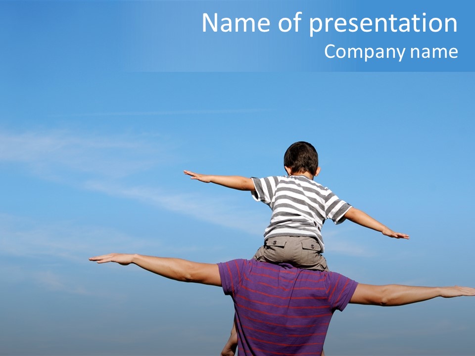 Holding Boy Freedom PowerPoint Template