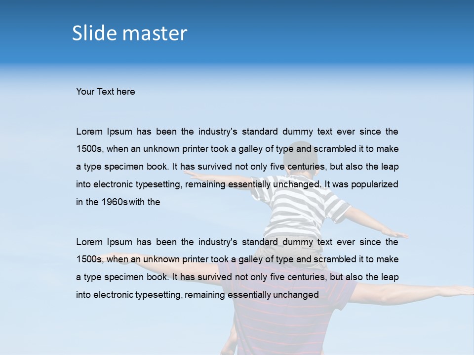 Holding Boy Freedom PowerPoint Template