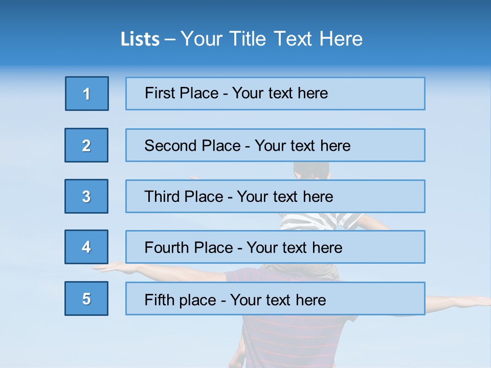 Holding Boy Freedom PowerPoint Template