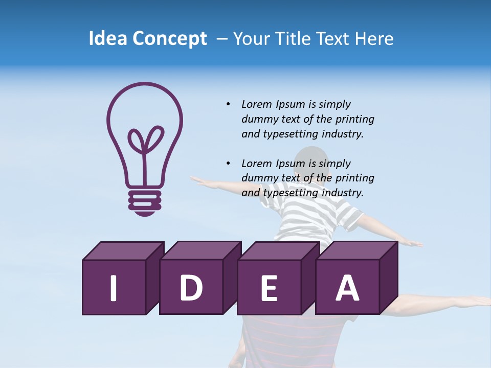 Holding Boy Freedom PowerPoint Template