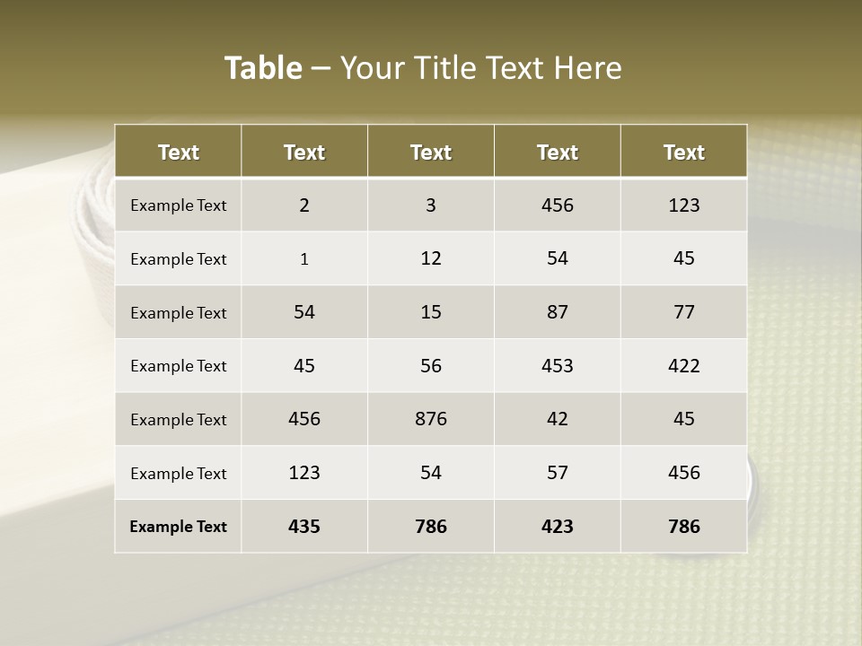 Mat Equipment Exercise PowerPoint Template