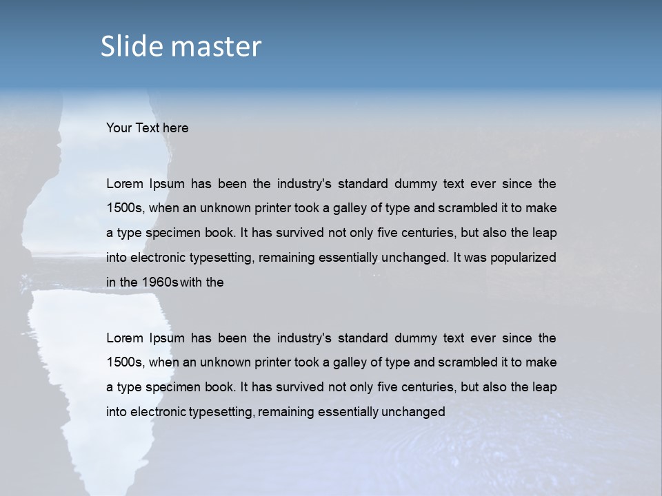 Idyllic Cavern Grotto PowerPoint Template